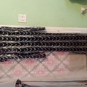 Black with silver sequins long dress